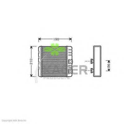 KAGER 320171 Теплообменник, отопление салона