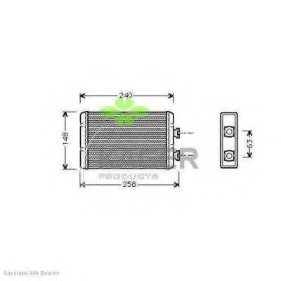 KAGER 320172 Теплообменник, отопление салона