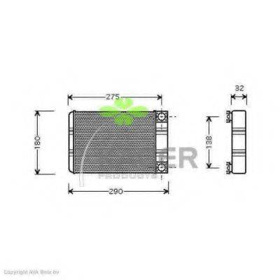 KAGER 320220 Теплообменник, отопление салона