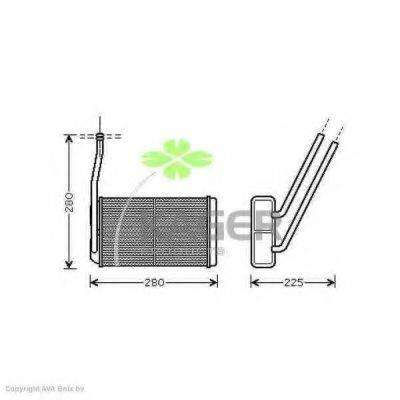 KAGER 320273 Теплообменник, отопление салона