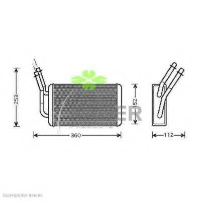 KAGER 320390 Теплообменник, отопление салона