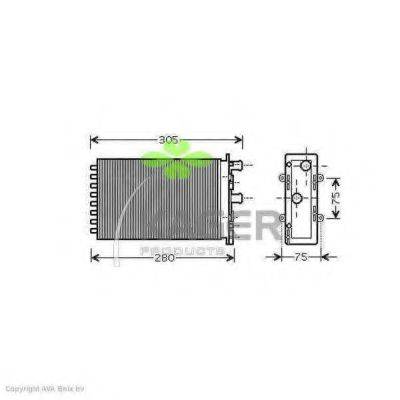 KAGER 320422 Теплообменник, отопление салона