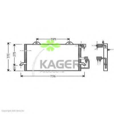 KAGER 945004 Конденсатор, кондиционер