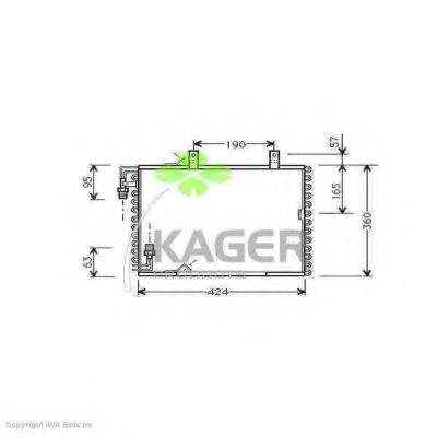 KAGER 945039 Конденсатор, кондиционер