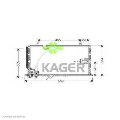 KAGER 945043 Конденсатор, кондиционер