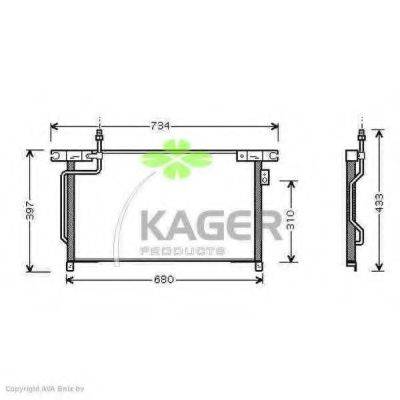 KAGER 945089 Конденсатор, кондиционер