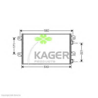 KAGER 945183 Конденсатор, кондиционер