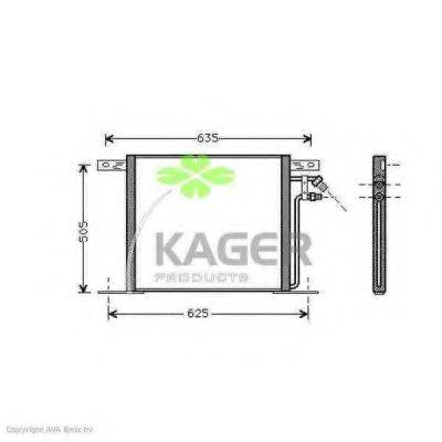 KAGER 945201 Конденсатор, кондиционер