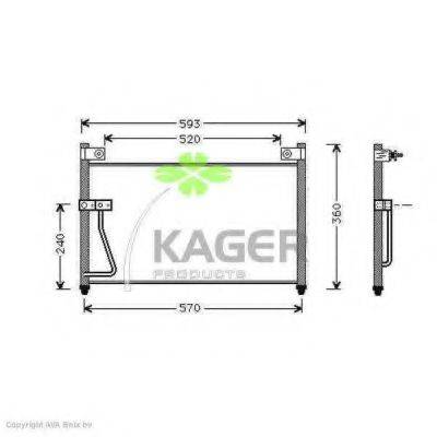 KAGER 945241 Конденсатор, кондиционер