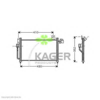 KAGER 945246 Конденсатор, кондиционер