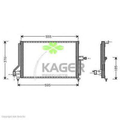 KAGER 945252 Конденсатор, кондиционер