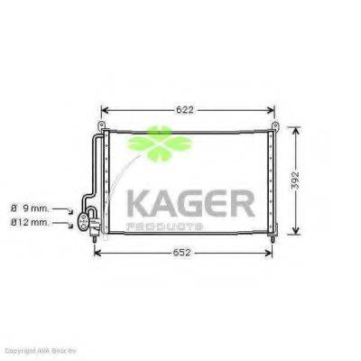 KAGER 945256 Конденсатор, кондиционер
