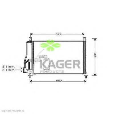 KAGER 945257 Конденсатор, кондиционер