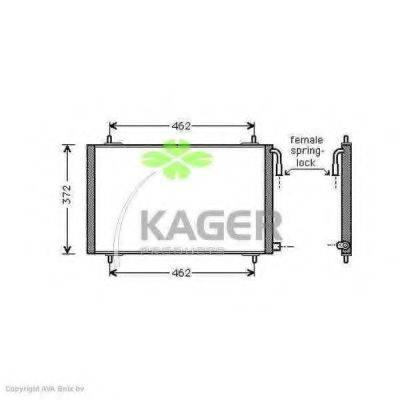 KAGER 945292 Конденсатор, кондиционер