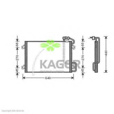 KAGER 945322 Конденсатор, кондиционер