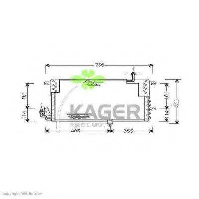 KAGER 945390 Конденсатор, кондиционер