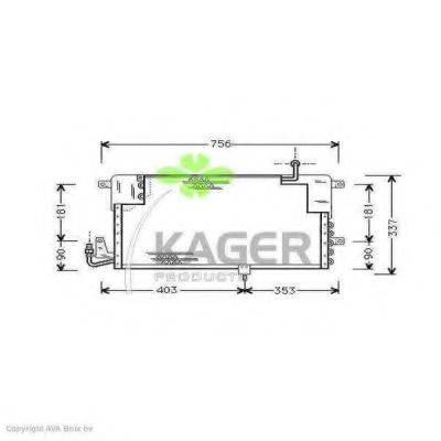 KAGER 945391 Конденсатор, кондиционер