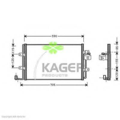 KAGER 945398 Конденсатор, кондиционер