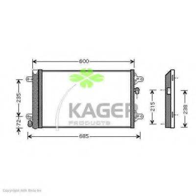 KAGER 945402 Конденсатор, кондиционер