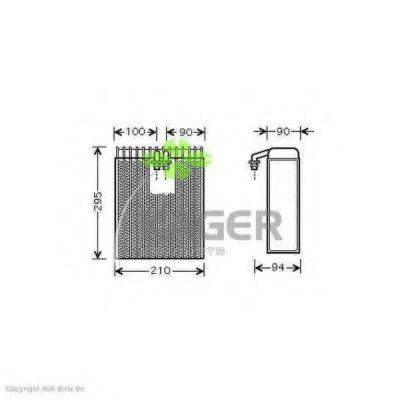 KAGER 945659 Испаритель, кондиционер