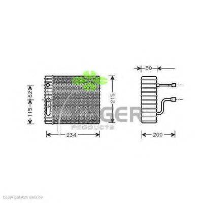 KAGER 945696 Испаритель, кондиционер