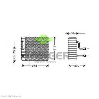 KAGER 945730 Испаритель, кондиционер