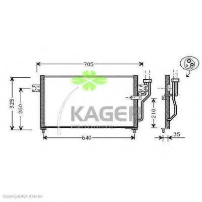 KAGER 945925 Конденсатор, кондиционер