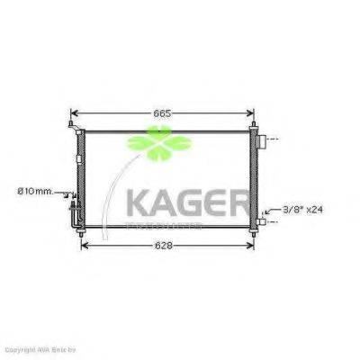 KAGER 946128 Конденсатор, кондиционер