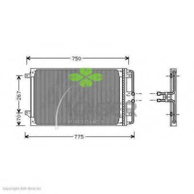 KAGER 946290 Конденсатор, кондиционер