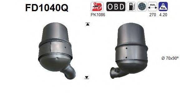 AS FD1040Q Сажевый / частичный фильтр, система выхлопа ОГ