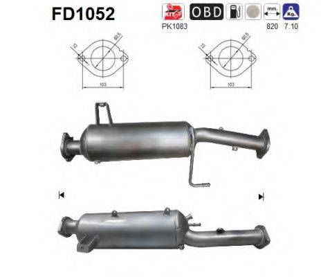 AS FD1052 Сажевый / частичный фильтр, система выхлопа ОГ