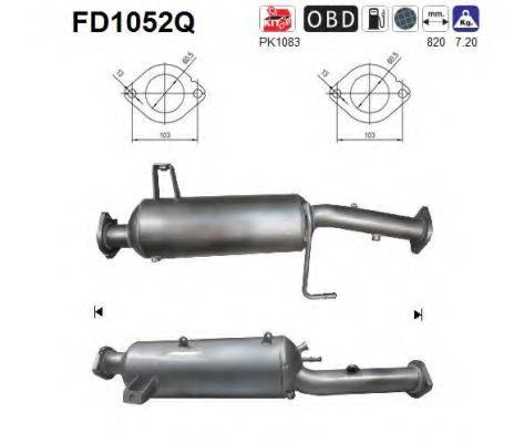 AS FD1052Q Сажевый / частичный фильтр, система выхлопа ОГ