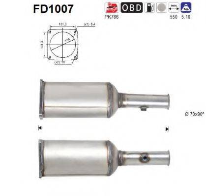 AS FD1007 Сажевый / частичный фильтр, система выхлопа ОГ