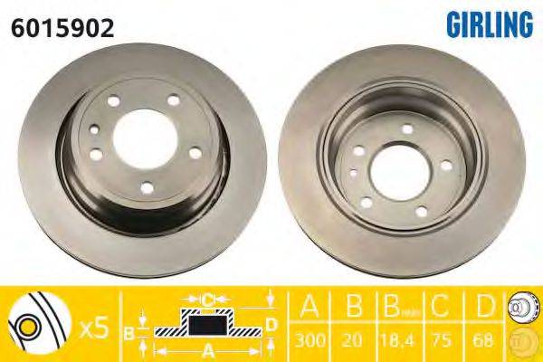 GIRLING 6015902 Тормозной диск