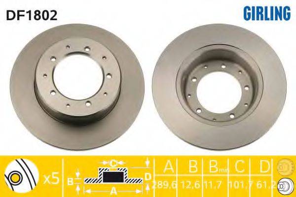 GIRLING 6018024 Тормозной диск