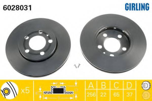 GIRLING 6028031 Тормозной диск