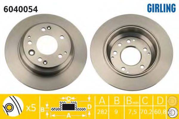 GIRLING 6040054 Тормозной диск