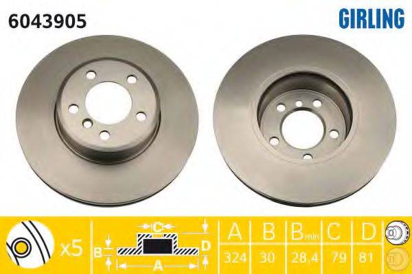 GIRLING 6043905 Тормозной диск