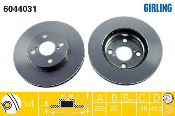 GIRLING 6044031 Тормозной диск