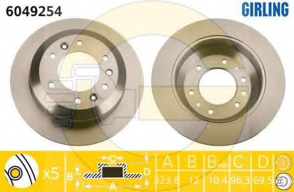 GIRLING 6049254 Тормозной диск