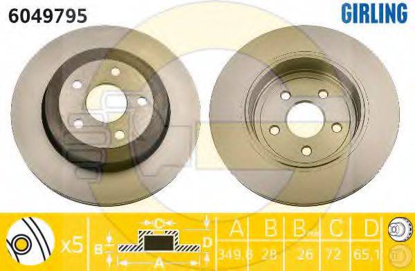 GIRLING 6049795 Тормозной диск
