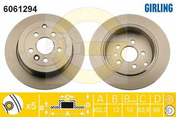 GIRLING 6061294 Тормозной диск