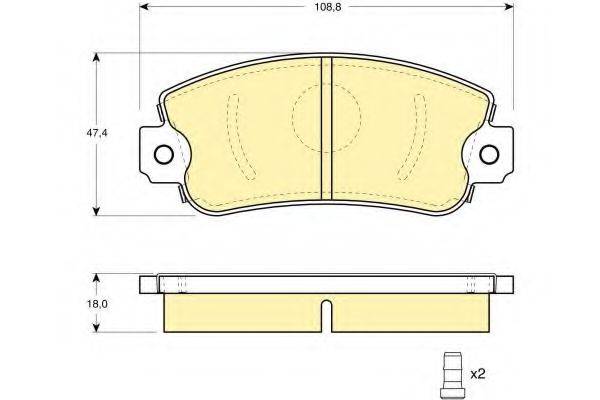 GIRLING 6102973 Комплект тормозных колодок, дисковый тормоз