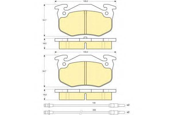 GIRLING 6103133 Комплект тормозных колодок, дисковый тормоз