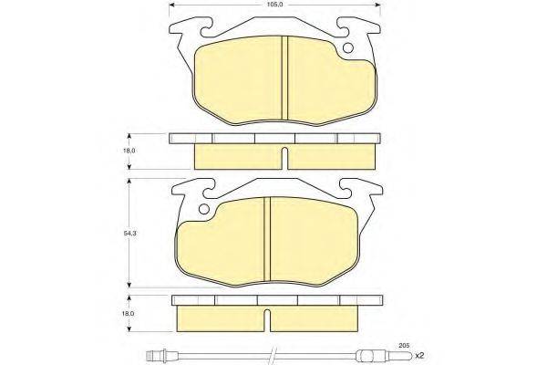 GIRLING 6103273 Комплект тормозных колодок, дисковый тормоз