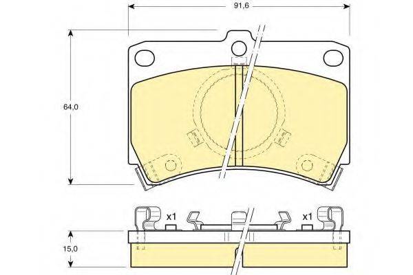 GIRLING 6103749 Комплект тормозных колодок, дисковый тормоз