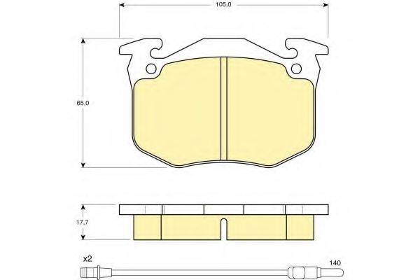 GIRLING 6103863 Комплект тормозных колодок, дисковый тормоз