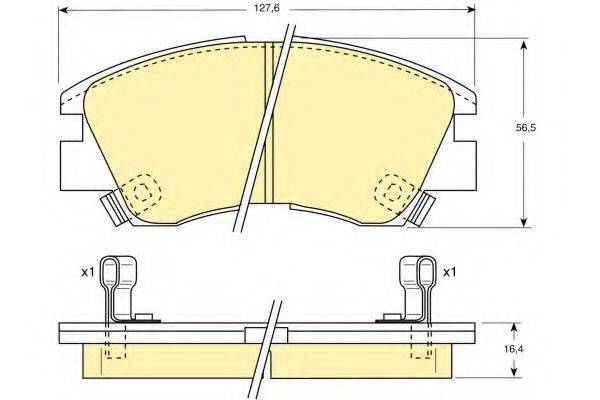 GIRLING 6107299 Комплект тормозных колодок, дисковый тормоз