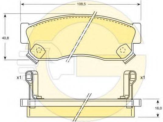 GIRLING 6107329 Комплект тормозных колодок, дисковый тормоз