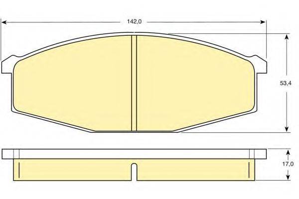 GIRLING 6107479 Комплект тормозных колодок, дисковый тормоз